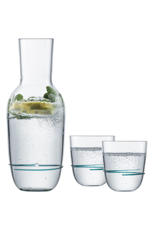 AURA SET KARAF 0,75L + 2xBEKER 42 SMARAGDGROEN