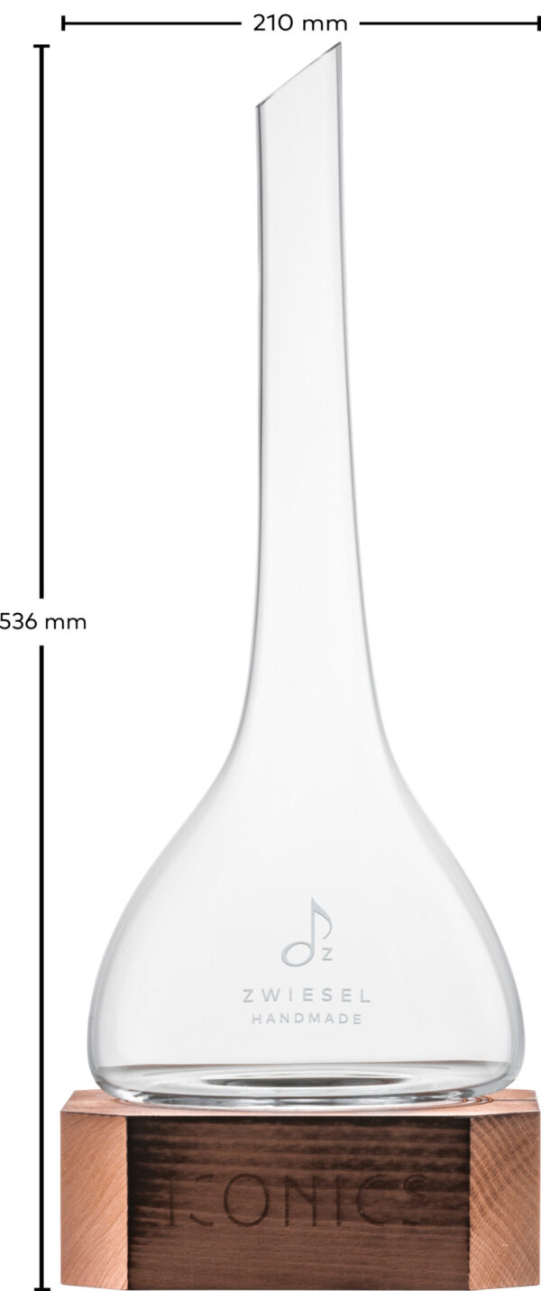 ICONICS DECANTER OP SOKKEL IN HOUT 0,75l
